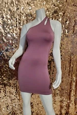 Beautiful Mini Dress Purple Color Strech 