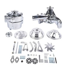 Pulley Kit Long Water Pump Alternator For Chevy Sbc 283 327 350 Pulley Kit Long Water Pump Alternator For Chevy Sbc 283 327 350