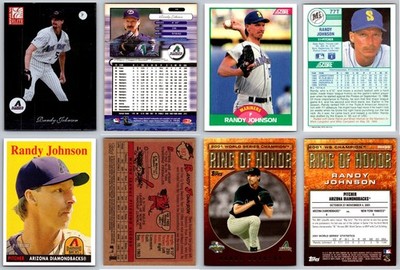 Randy Johnson 4 Card Lot - Seattle Mariners / Arizona Diamondbacks / RC - HOF