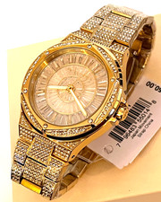 MICHAEL KORS MK6991 Lennox Women's Gold-Tone Crystal Pave Watch BNWT G/Box 550