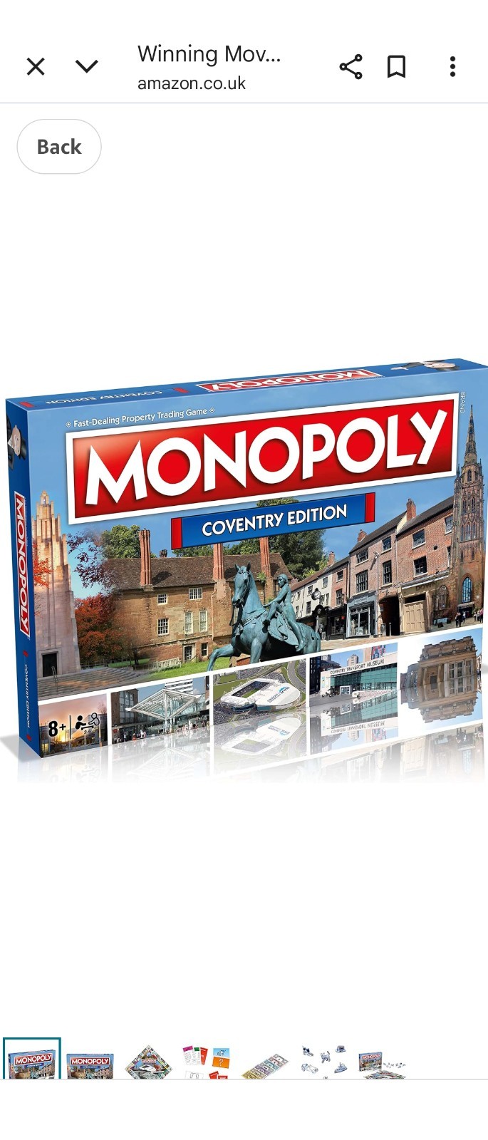 Monopoly Coventry Edition Board Game New Sealed Family Board Game Hasbro Gaming