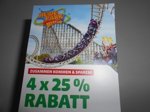 Heide Park Resort Gutschein  -  4x 25% Rabatt