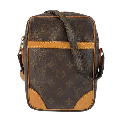 LOUIS VUITTON Monogram Danube M45266 Shoulder Bag Pochette Brown Gold Hardware
