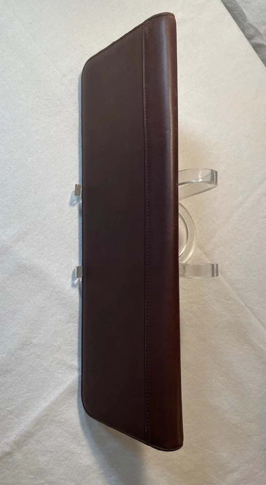 Estojo de gravata de couro vintage Coach, embreagem de viagem joias bagagem longa 16 polegadas - Imagem 3 de 4