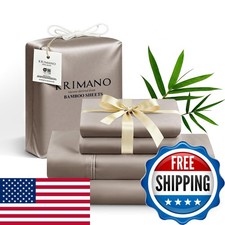 KRIMANO Bamboo Viscose Sheet Set California King Cooling 4pcs
