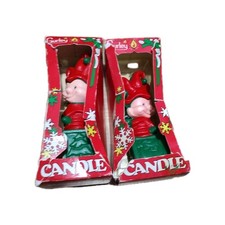 Vintage Gurley Christmas Candles Elf 2 Made In USA Read