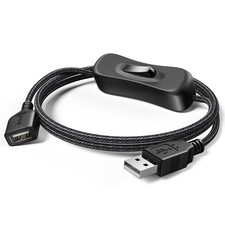 USB Switch Extension Cable, Upgraded Data  Power USB Extension Cord with On/O