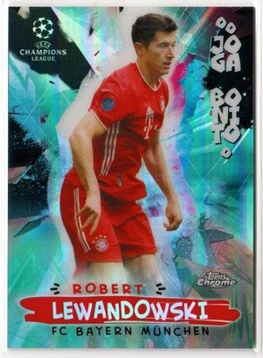 2020-21 Topps Chrome UCL Joga Bonito Aqua Refractor /199 Robert Lewandowski #JB3