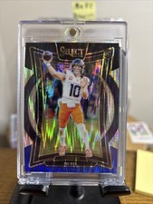 2024 Panini Select - Concourse Bo Nix #30 Black & Blue Shock Prizm (RC)