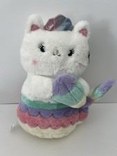 FAO Schwarz Glow Brights Meowmaid Mermaid 12" Plush Lights Sound White Cat Video