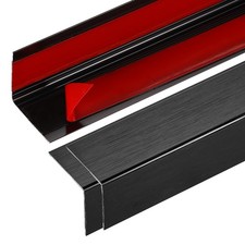 3Pcs Aluminum Corner Guards, 35" x 1" Metal Corner Protectors, Brushed Black