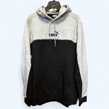 PUMA Essentials Tape Men  s Hoodie Gray Size XL