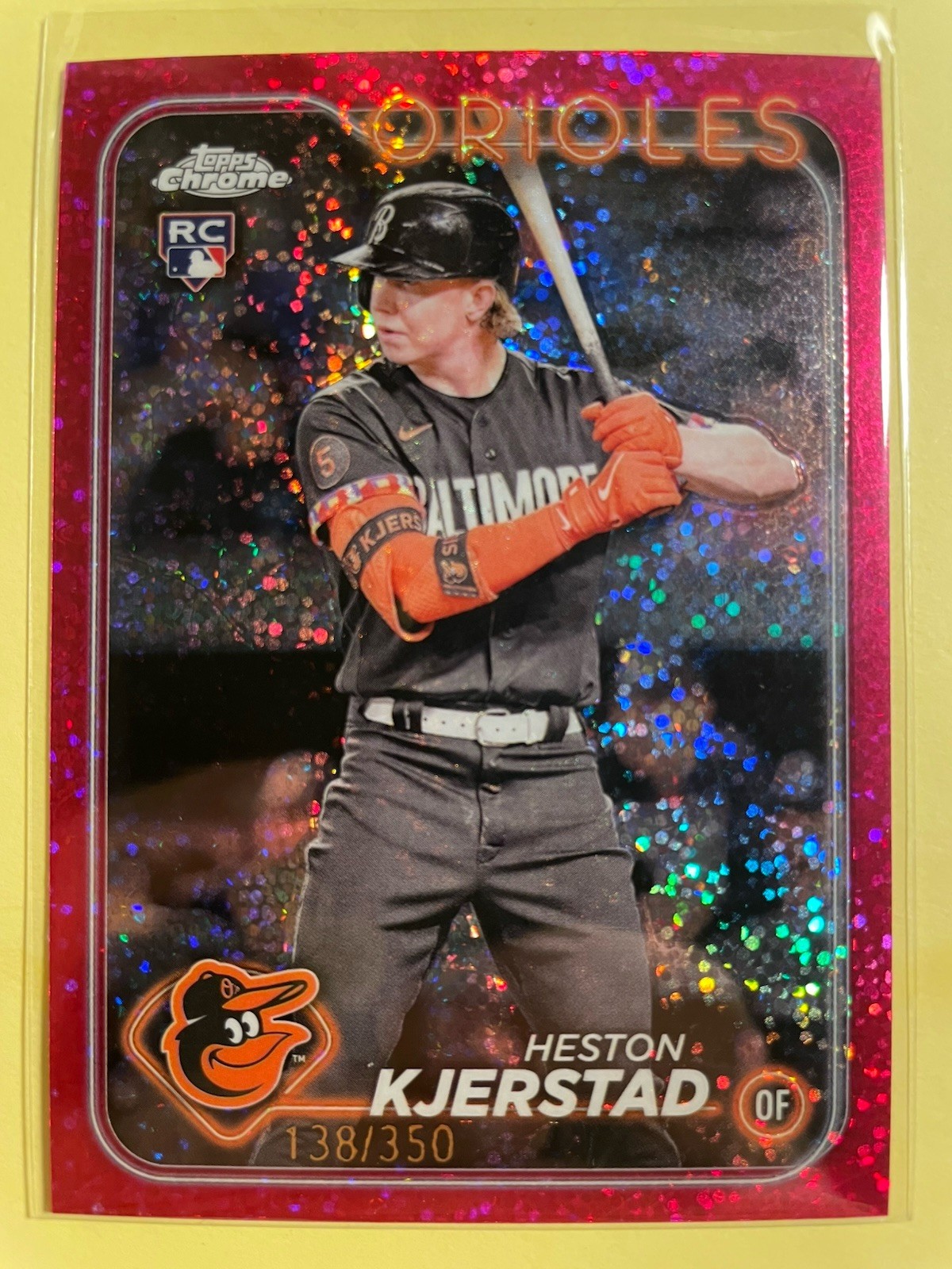 2024 Topps Chrome Heston Kjerstad #142 Magenta Speckle Refractor 138/350 RC