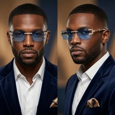 Hip Hop Sunglasses Men Designer Rimless Bling Diamond Shades Classic Rapper New