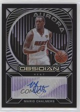 2020-21 Panini Obsidian Aurora Electric Etch Purple 41/75 Mario Chalmers Auto