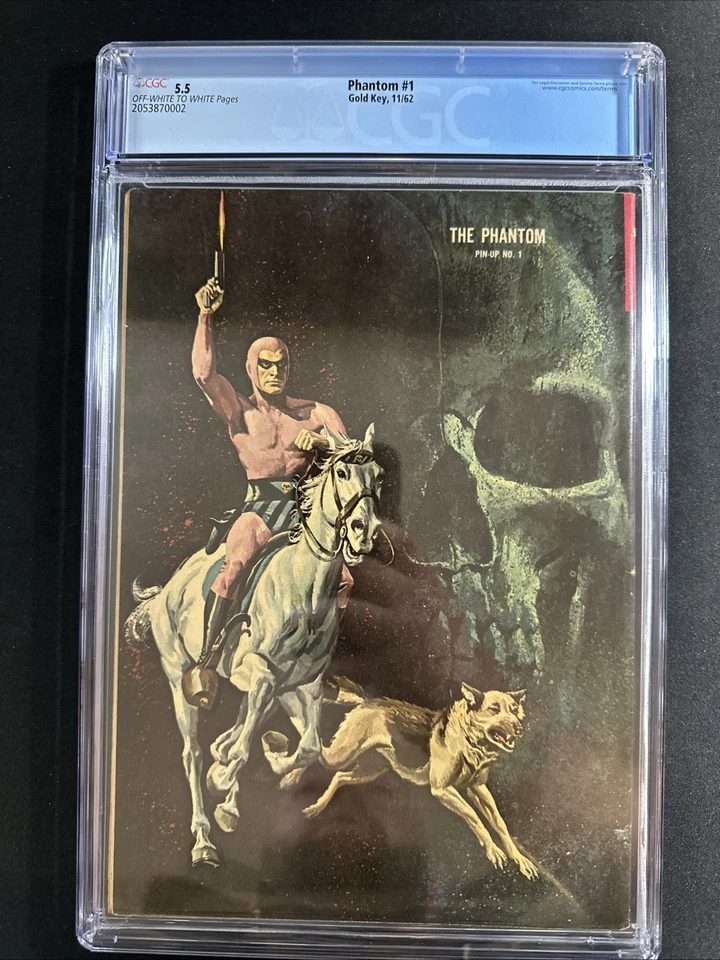 Phantom #1 1962 CGC 5,5 1962 OW a páginas blancas cubierta de calavera llave dorada *S2 Foto 3 de 3