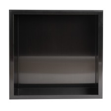 ALFI brand ABNP1616 16" Stainless Steel Recessed Shower Shelf - Black