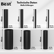QWORK 900 Stück Schrumpfschläuche – 45 Mm, 2:1, Wasserdicht, Polyolefin, 12 Größen