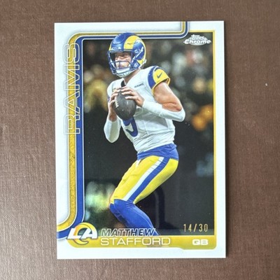 Topps Chrome Matthew Stafford LA Rams 2025 #169 Serial 14/30 White Refractor