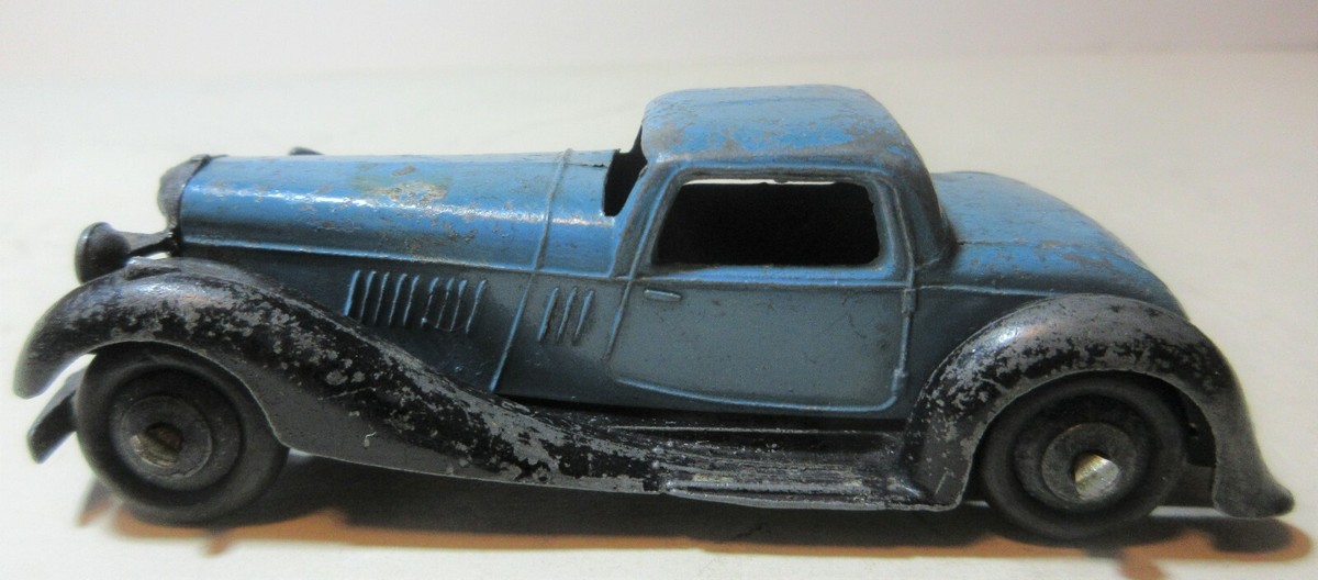 1940's Dinky Toys Bentley Two Door Coupe Car Blue & Black