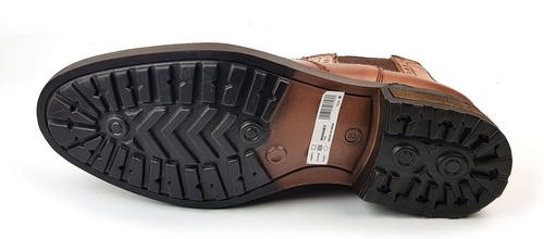 Roamers M980B Leder Chelsea Zum Überziehen Herren Händler Brogue Stiefel Hellbraun - Bild 4 von 5