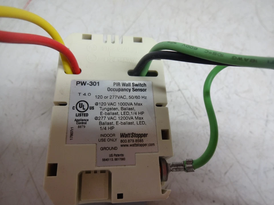 WattStopper PW-301-G Passive Infrared (PIR) Wall Switch Sensor - Image 4 of 4
