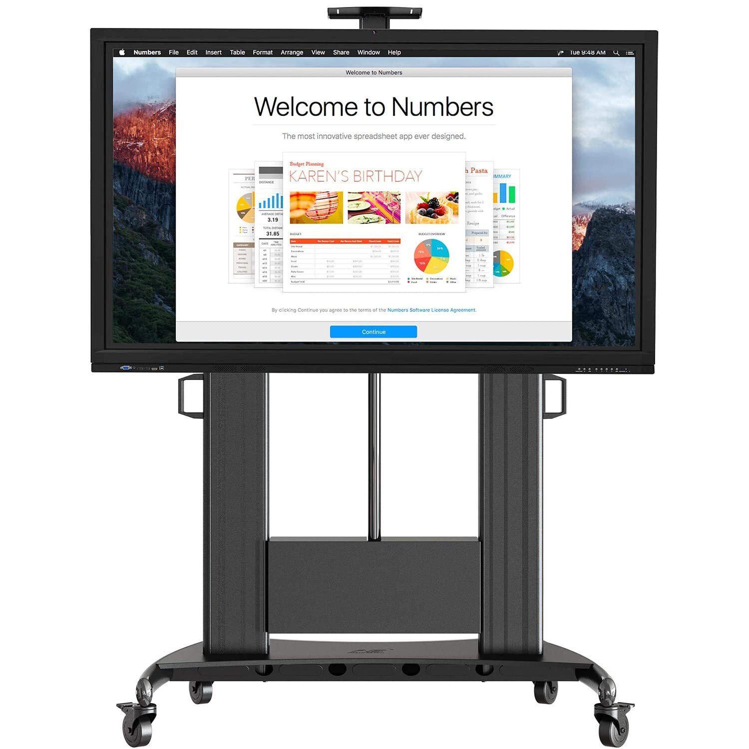 For 60"-100" Up To 300lbs W/remote Control Lift & Wheel