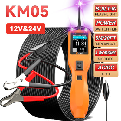 Car Electrical Tester Power Probe Circuit Tester Vehicle Diagnostic Tool 12-24V
