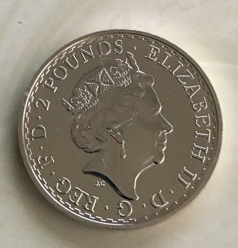 ~Simply Coins ~ 2016 SILBER BRITISH 1 UNZE 1 OZ 2 PFUND 0,958 FEINSILBERMÜNZE - Bild 2 von 3