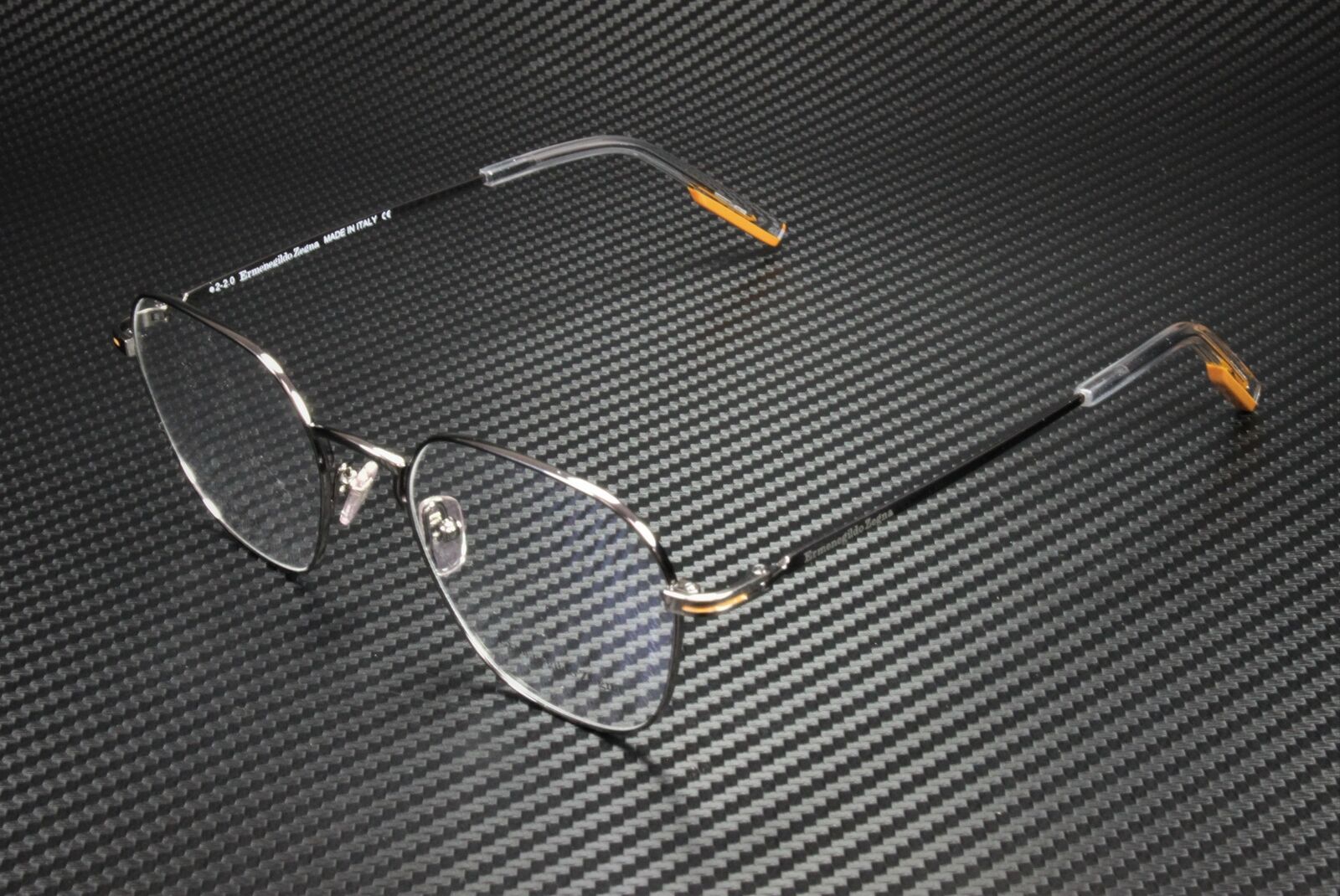 Ermenegildo Zegna EZ5207 008 Shiny Gunmetal Clr Titanium 50 mm Men's Eyeglasses