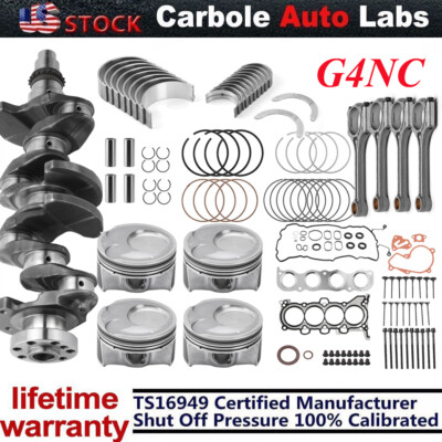 G4NC Engine Rebuild Overhaul Kit Fit Hyundai Tucson Kia Soul 2012-19 Forte 2.0L