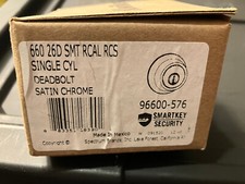 Kwikset Single Cylinder Deadbolt Satin Chrome 660 26D SMT RCAL RCS 96600-576 NEW