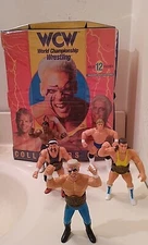 1991 WCW Wrestling Figure Collectors Case w/Sting, Lex Luger, Steiners & Reed