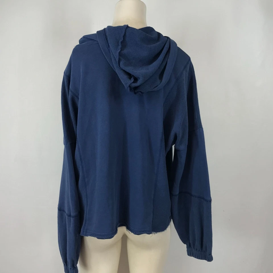 AMERICAN RAG - MUJER GRANDE - AZUL MANGA LARGA JERSEY SUDADERA CON CAPUCHA Foto 3 de 4