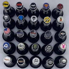 Custom Valve Stem caps chrome Wheels tires Camaro C-10 GMC VAN JIMMY TRUCK S-10