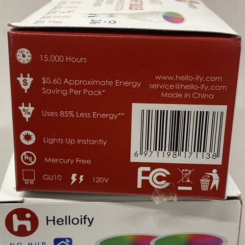 3 Pack - Helloify GU10 5W SMART LED GOCCIA - Picture 3 of 5