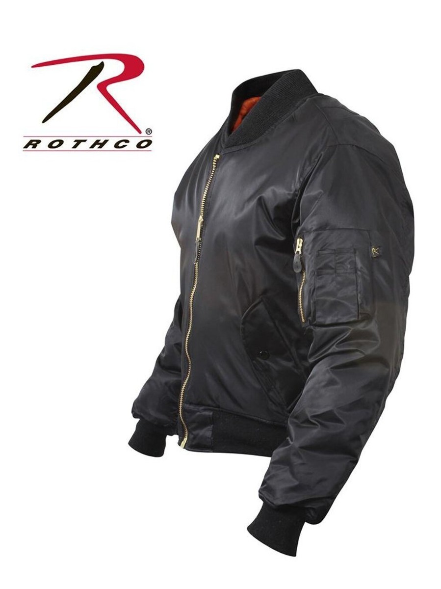 Rothco MA-1 Flight Jacket Black 7324 7334 | eBay