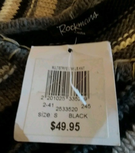 Ladies Knitted Jumper Black, Brown & Cream Size Small Brand New with Tags - Picture 2 of 3
