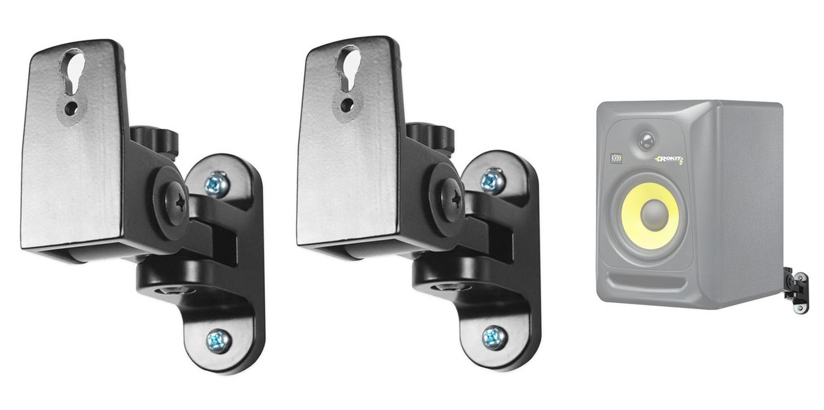 2) Hidden Wall Mount Swivel Brackets For KRK RP6G3 Studio Monitor