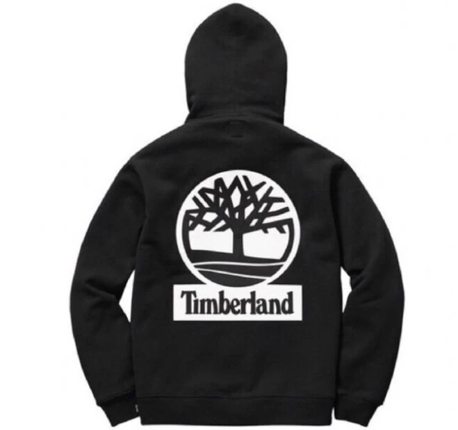 Sweat shirt à capuche noire Supreme X Timberland FW16 DS FLAMBANT NEUF taille M sweat à capuche