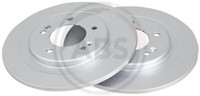 2X A.B.S. 18176 Bremsscheibe Hinten FüR Hyundai