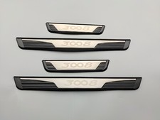 For Peugeot 3008 Car Accessories Parts Sliver Door Sill Protector Trim Sticker For Peugeot 3008 Car Accessories Parts Sliver Door Sill Protector Trim Sticker