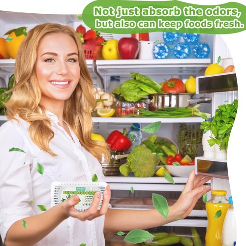 Hengu Fridge Deodorizer 6 Pack Fridge Odor Eliminator Natural Activated Charc... - Picture 2 of 7