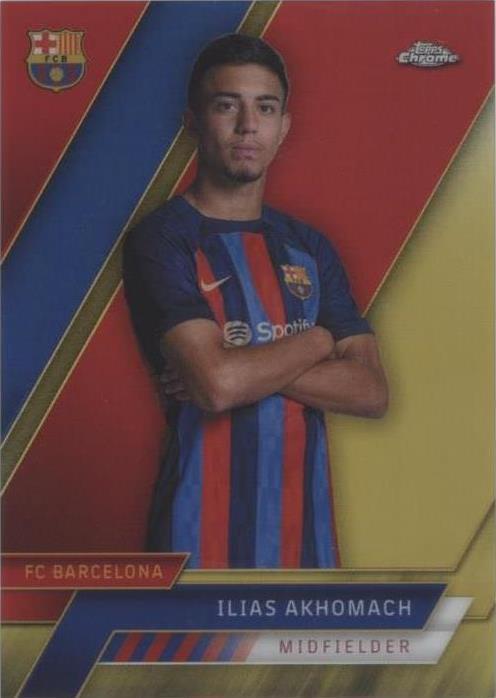 22-23 Topps AKHOMACH アコマック 直筆サインカード 2022-23 Topps Chrome FC Barcelona Ilias Akhomach #46 for