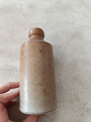 SELTENE ANTIKE SALZGLASIERTE STEINZEUG INGWER-BIERFLASCHE BANKS DEPTFORD OHNE KORKEN
