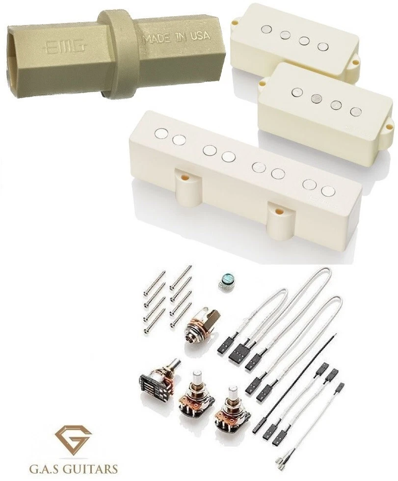 EMG GZR PJHZ IVORY PJ Geezer Butler P J Bass Passive HZ Set Wires HEX DRIVER