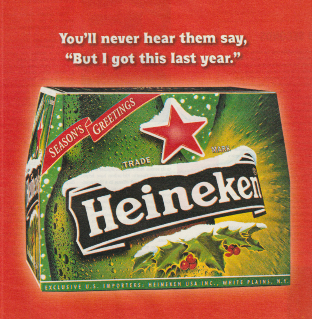 2002 Heineken Beer Print Ad Advertisement But I got this last year