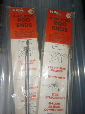 2packs Of  VTG DuBro 4-40 Steel Rod End Assembly  [DUB205] 