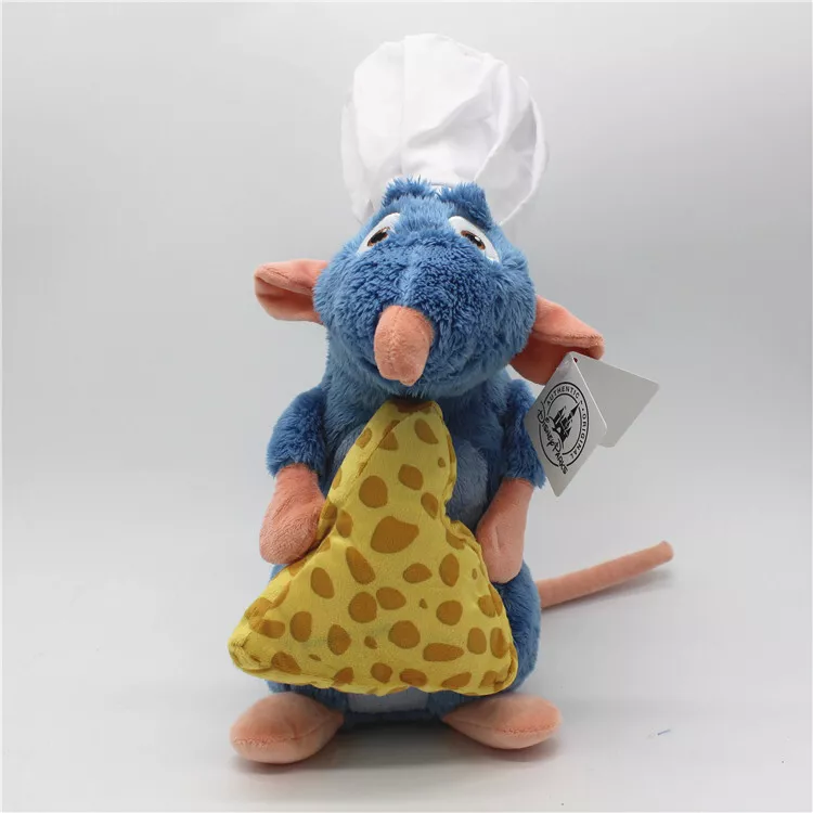 Disney Ratatouille Peluche Remy avec toque et fromage, 25cm