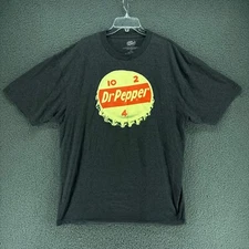 Retro Dr Pepper Soda T-Shirt Mens 2XLT Black Cap